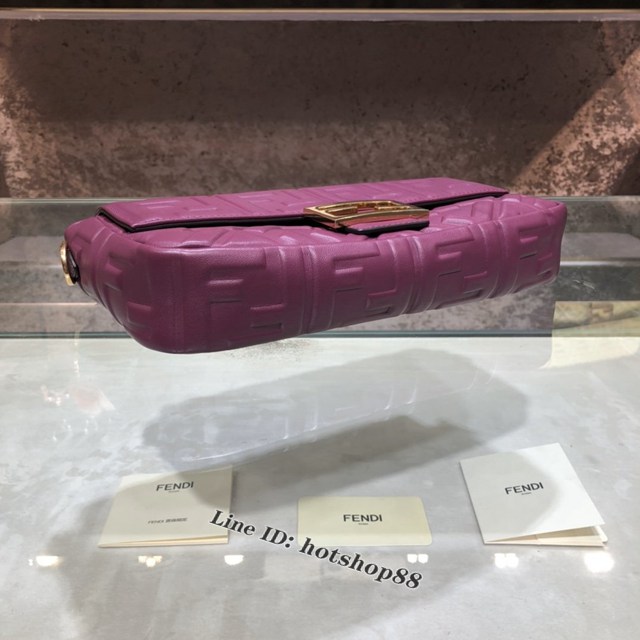 FENDI精品女包 芬迪BAGUETTE中號羊皮手袋 Fendi 0191M迷你肩背斜挎包 fdzg2537